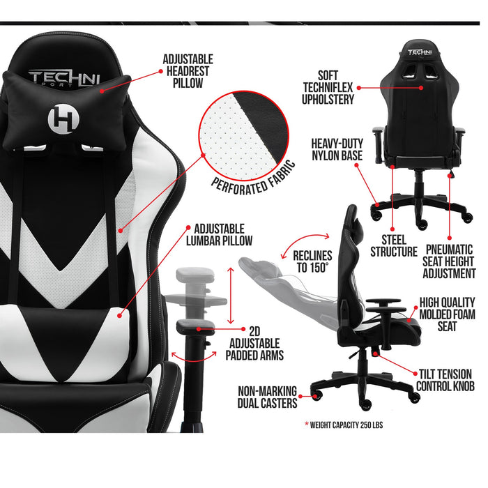 Urban Designs Two Tone High Back Racer Style Office-PC Gaming Chair