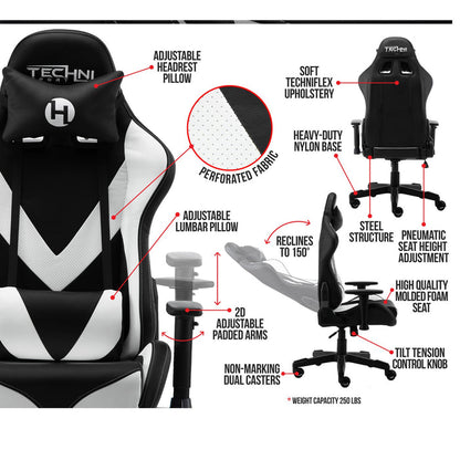 Urban Designs Two Tone High Back Racer Style Office-PC Gaming Chair