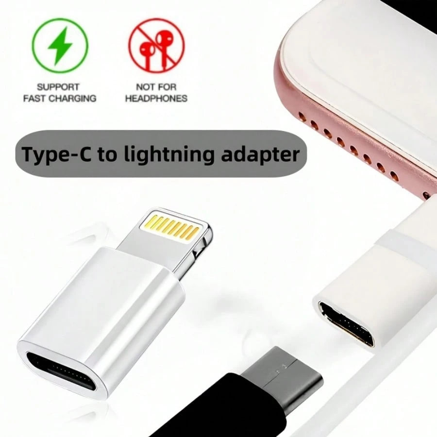 USB-C Female To Lightning Male Adapter, Lightning To USB-C Adapter, Compatible With IPhone 14/14 Pro/14 Pro Max/13/13 Pro/12/12 Pro/11/11 Pro/XR/XS/X/8/8 Plus, USB-C Charging Converter