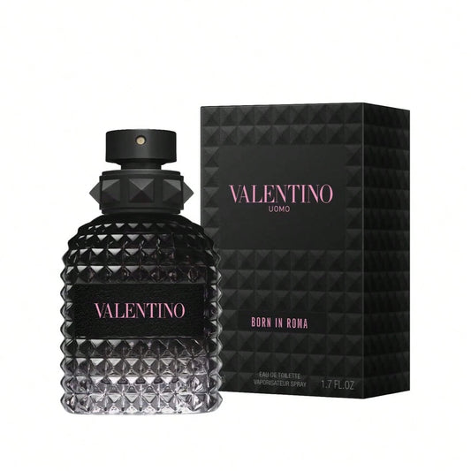VALENTINO Born In Roma Uomo Eau De Toilette Spray, 50ml/ 1.7 Fl Oz, Woody & Earthy Scent