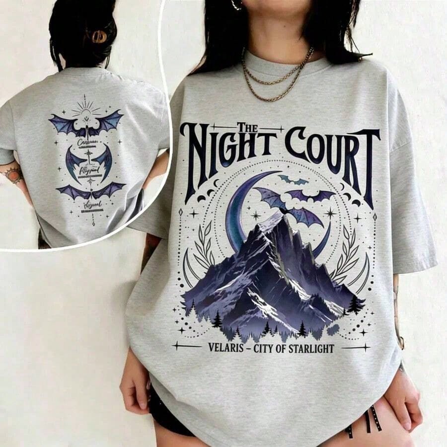Velaris The Night Court Acotar Two-Sided Comfort Shirt, Velaris The Night Court Shirt, Court Of Dreams, Inner Circle Acotar Tee-Unisex Summer Casual