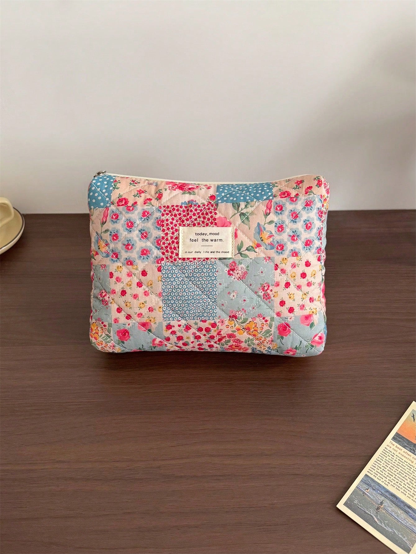 Vintage Elegant Patchwork Pattern Cosmetic Bag Set, Fashion Large Capacity Multi-Compartment Handbag, Multifunctional Travel Organizer Pouch, Storage Bag For Cosmetics, Makeup Tools, Etc., Holiday Gif