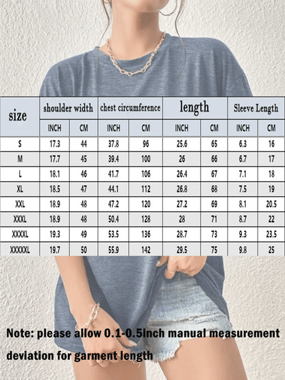 Vintage "It Is Well With My Soul" Wildflower Beach Front Back T-Shirt Summer Tops For Women, Casual Double Sided Graphic Tee Casual Graphic Print Te