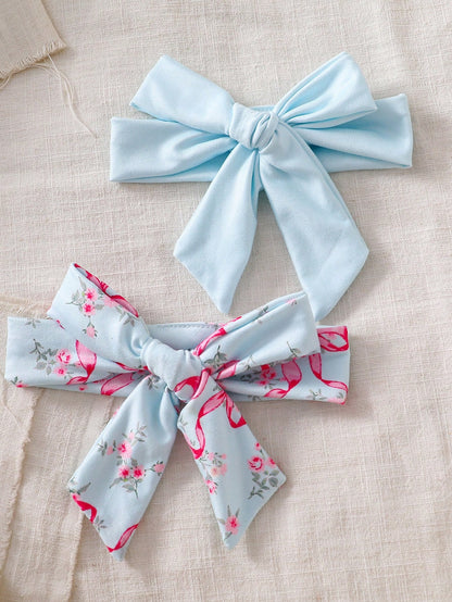 Vintaside Kids 2-Piece Baby Girls Footed Romper Set With Headband,Light Pink,Autumn,Cute,Family Matching Floral Print Long Sleeve Pajamas Newborn Toddler Sleepwear
