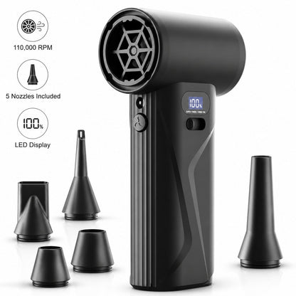 Violent Blower Handheld Turbo Fan Powerful 160G Thrust, USB Rechargeable, Bladeless Turbo Fan With Brushless Motor 110, 000 Rpm Portable Handheld Powerful Air Blower 40000Mah Battery Highpowers Duct F