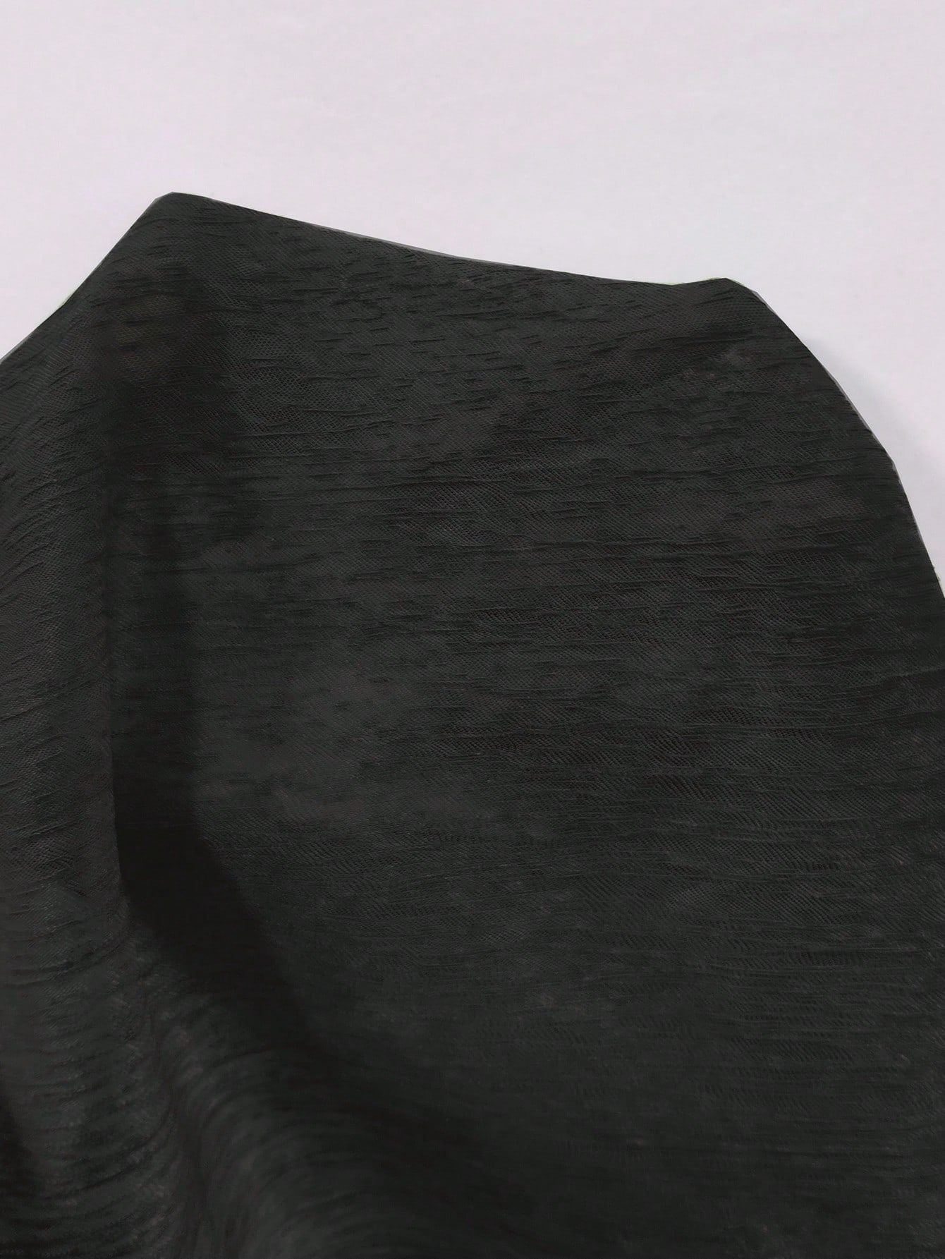 Vionelle Plus Solid Asymmetrical Neck Batwing Sleeve Sheer Top Without Bra