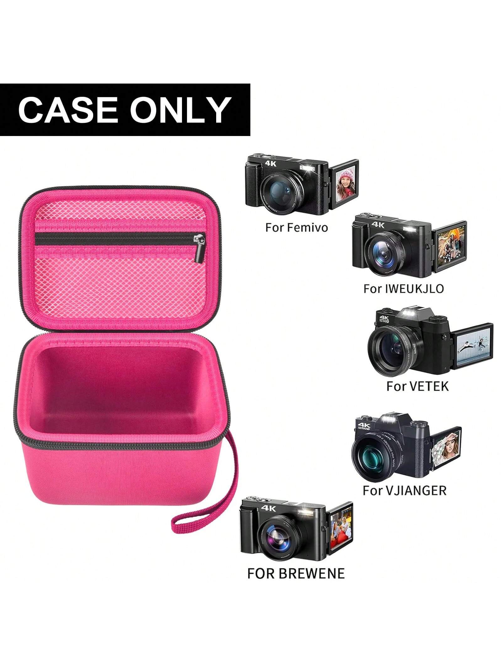 Vlogging Camera Case Compatible With Duluvulu/For TEBNGIHNM/For Zheozeig/For Oiadek 4K Digital Cameras. Vlog Camera Carrying Storage For Lens, Cable And Other Accessories (Box Only)