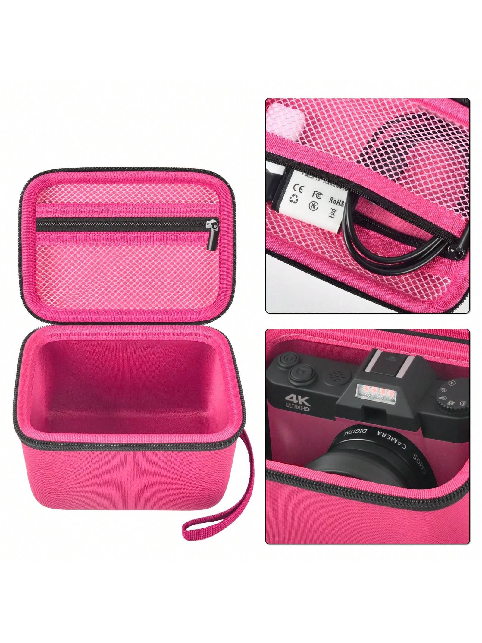 Vlogging Camera Case Compatible With Duluvulu/For TEBNGIHNM/For Zheozeig/For Oiadek 4K Digital Cameras. Vlog Camera Carrying Storage For Lens, Cable And Other Accessories (Box Only)