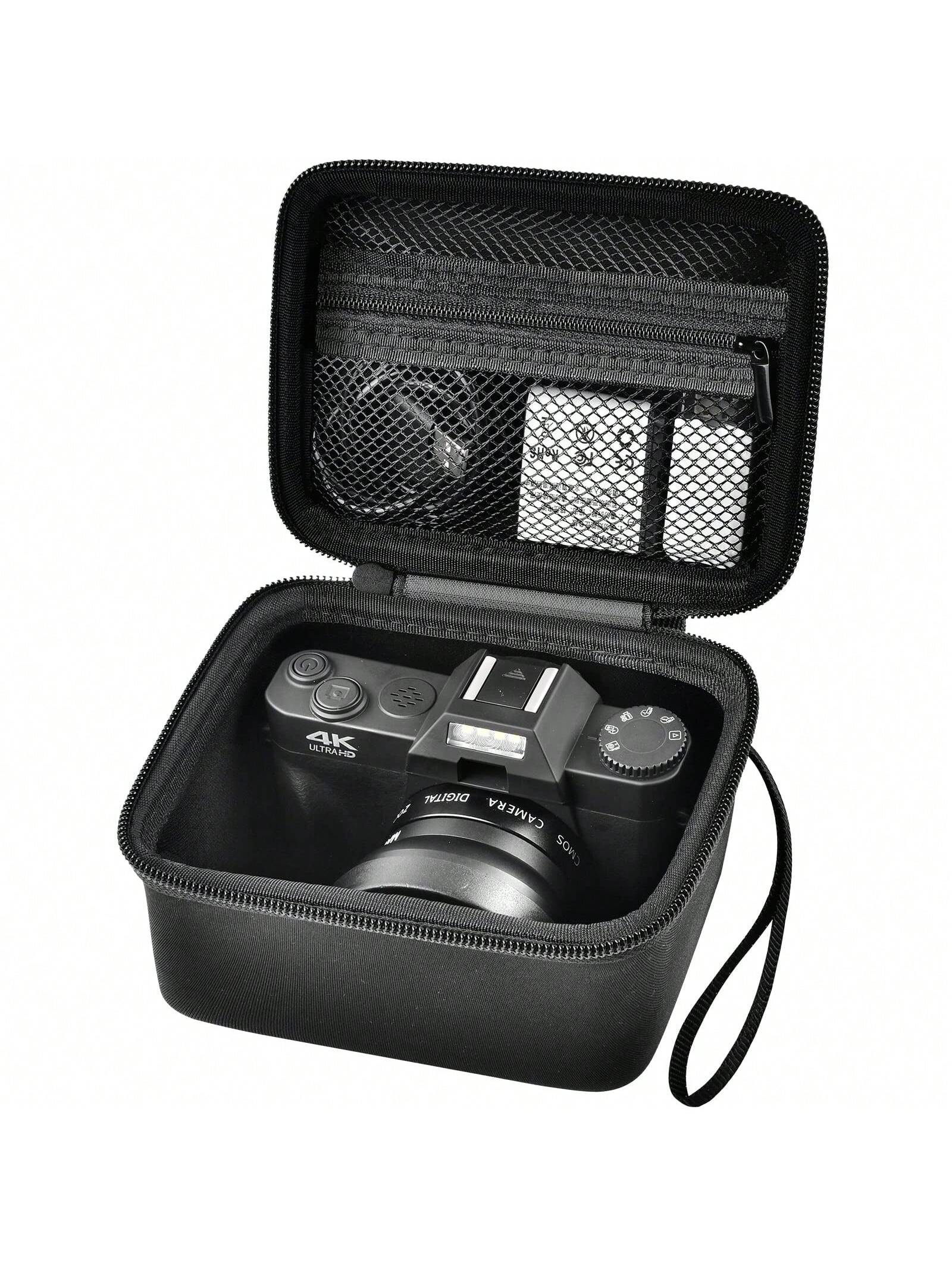 Vlogging Camera Case Compatible With Duluvulu/For TEBNGIHNM/For Zheozeig/For Oiadek 4K Digital Cameras. Vlog Camera Carrying Storage For Lens, Cable And Other Accessories (Box Only)