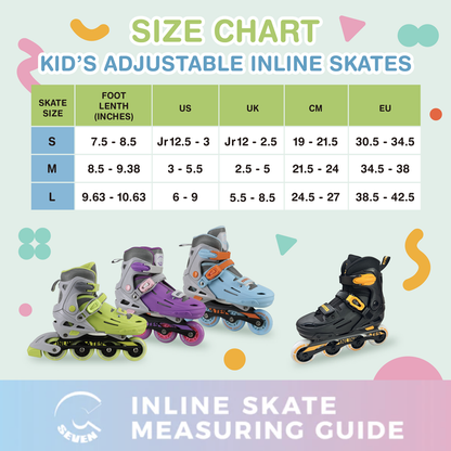 Wave Rider Youth Inline Skates with Light Up Wheels