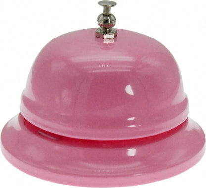 WEKOIL Call Bell Desk Service Ding Bell For Restaurant Hotel Room Kitchen Party Office Receptionist Elderly Teachers Chef Large Cute Bell Whole Pink,3.3 Inch