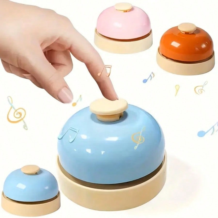 WEKOIL Call Bell Desk Service Ding Bell For Restaurant Hotel Room Kitchen Party Office Receptionist Elderly Teachers Chef Large Cute Bell Whole Pink,3.3 Inch