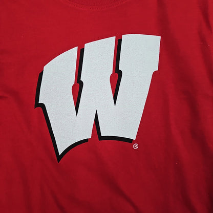 Wes and Willy Wisconsin Badger SHORT SLEEVE JERSEY TEE CHERRY 1WIS6