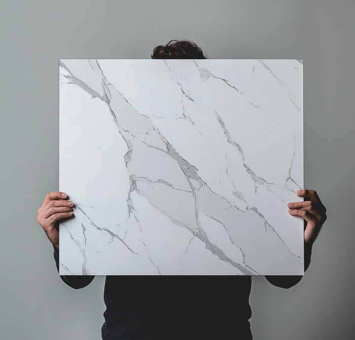 Whimsical Carrara Marble