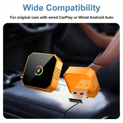 Wireless CarPlay & Android Auto Adapter, 2026 Upgraded 2-In-1 Design, Wired To Wireless Car Converter, Fast Pairing, Auto Reconnection, Car Interior Upgrade Accessory