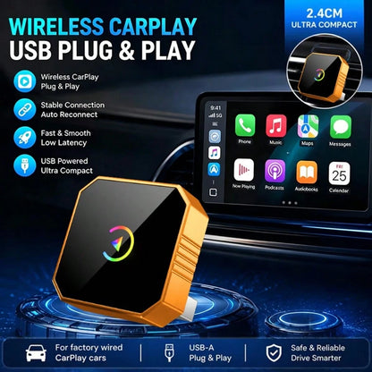 Wireless CarPlay & Android Auto Adapter, 2026 Upgraded 2-In-1 Design, Wired To Wireless Car Converter, Fast Pairing, Auto Reconnection, Car Interior Upgrade Accessory