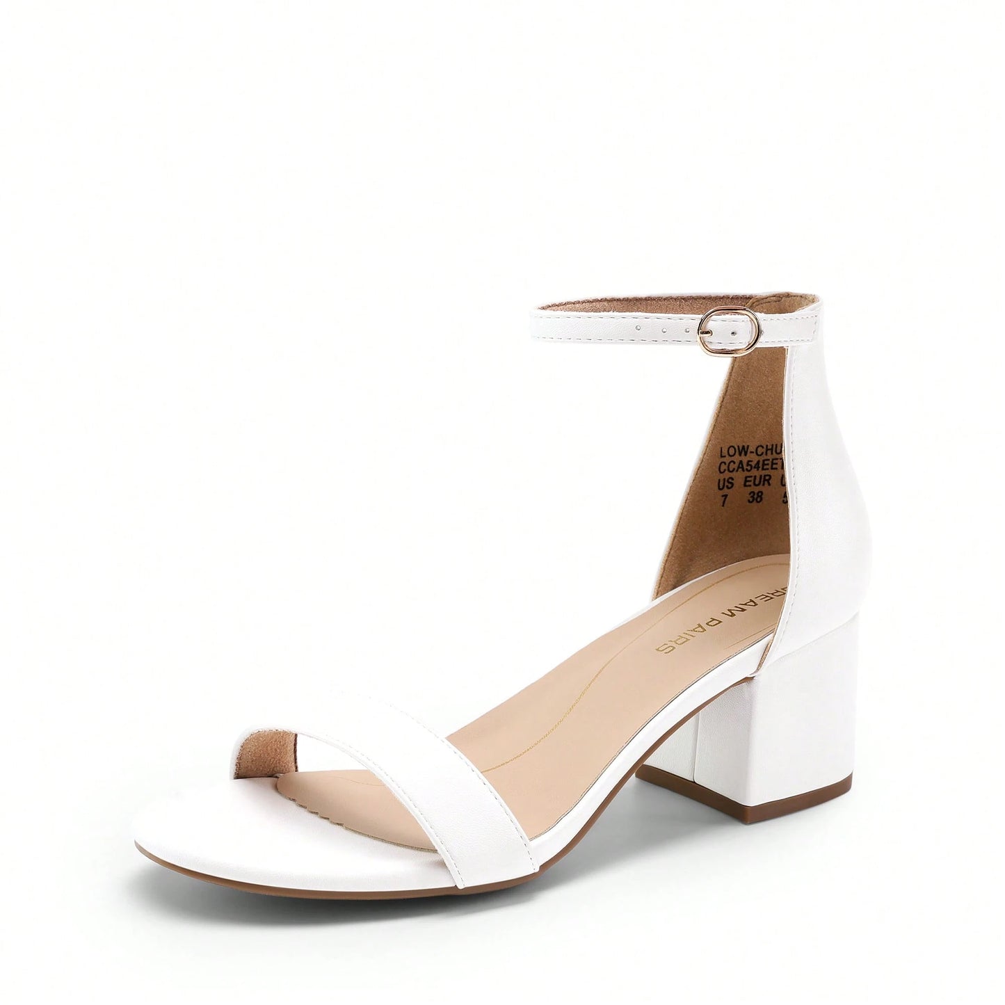 Women Chunky Low Heel Summer Sandals, Elegant Open Toe Ankle Strap Low Heeled Sandals For Causal And Wedding Party Wearing