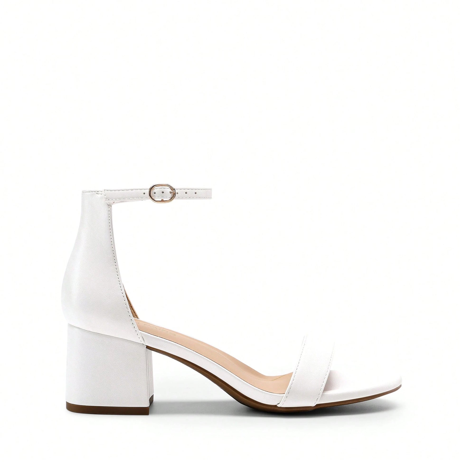 Women Chunky Low Heel Summer Sandals, Elegant Open Toe Ankle Strap Low Heeled Sandals For Causal And Wedding Party Wearing