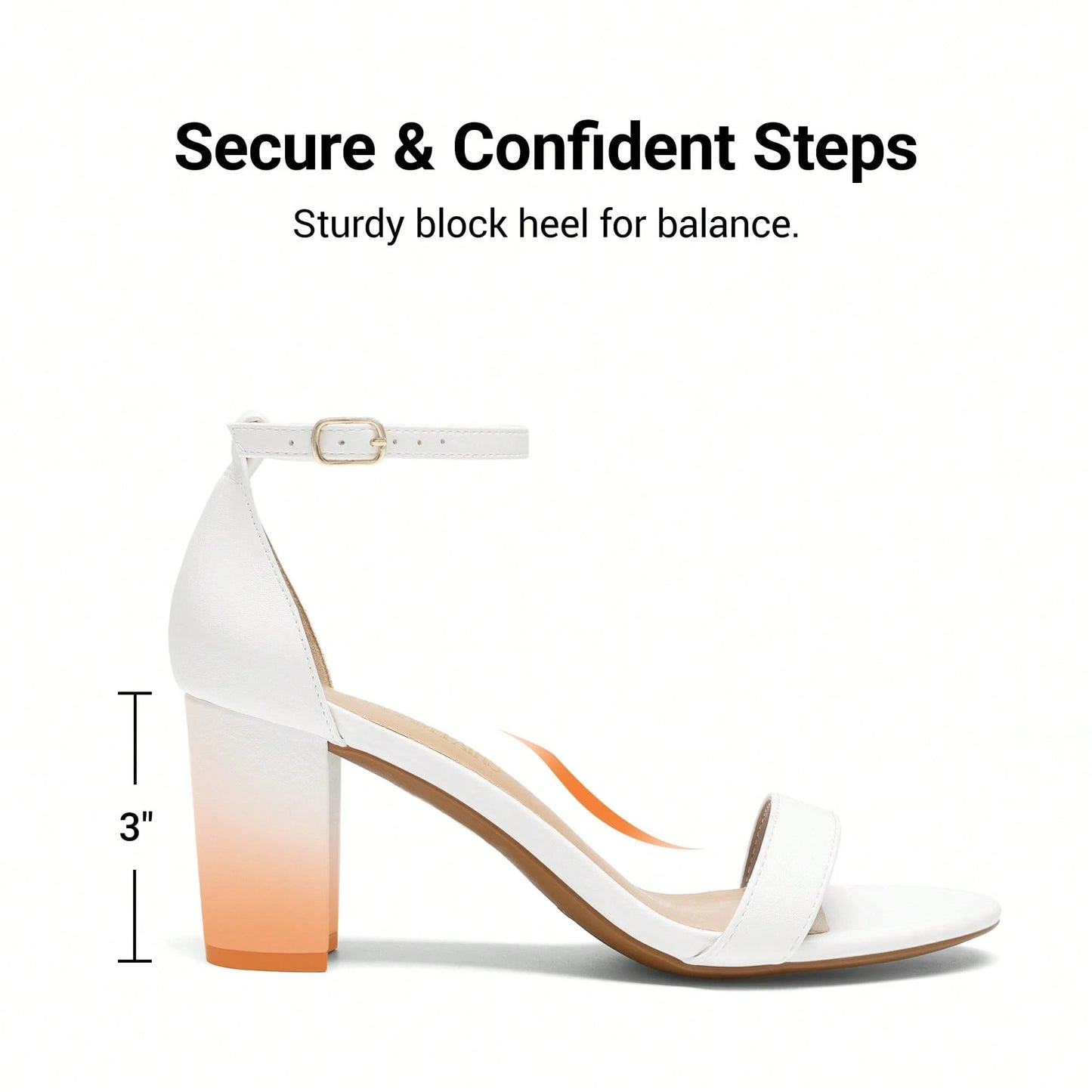 Women Classic Heeled Sandals With Adjustable Ankle Strap And Comfortable Chunky Heel For Festival Party Wedding Prom Spring Summer Daily Wearing