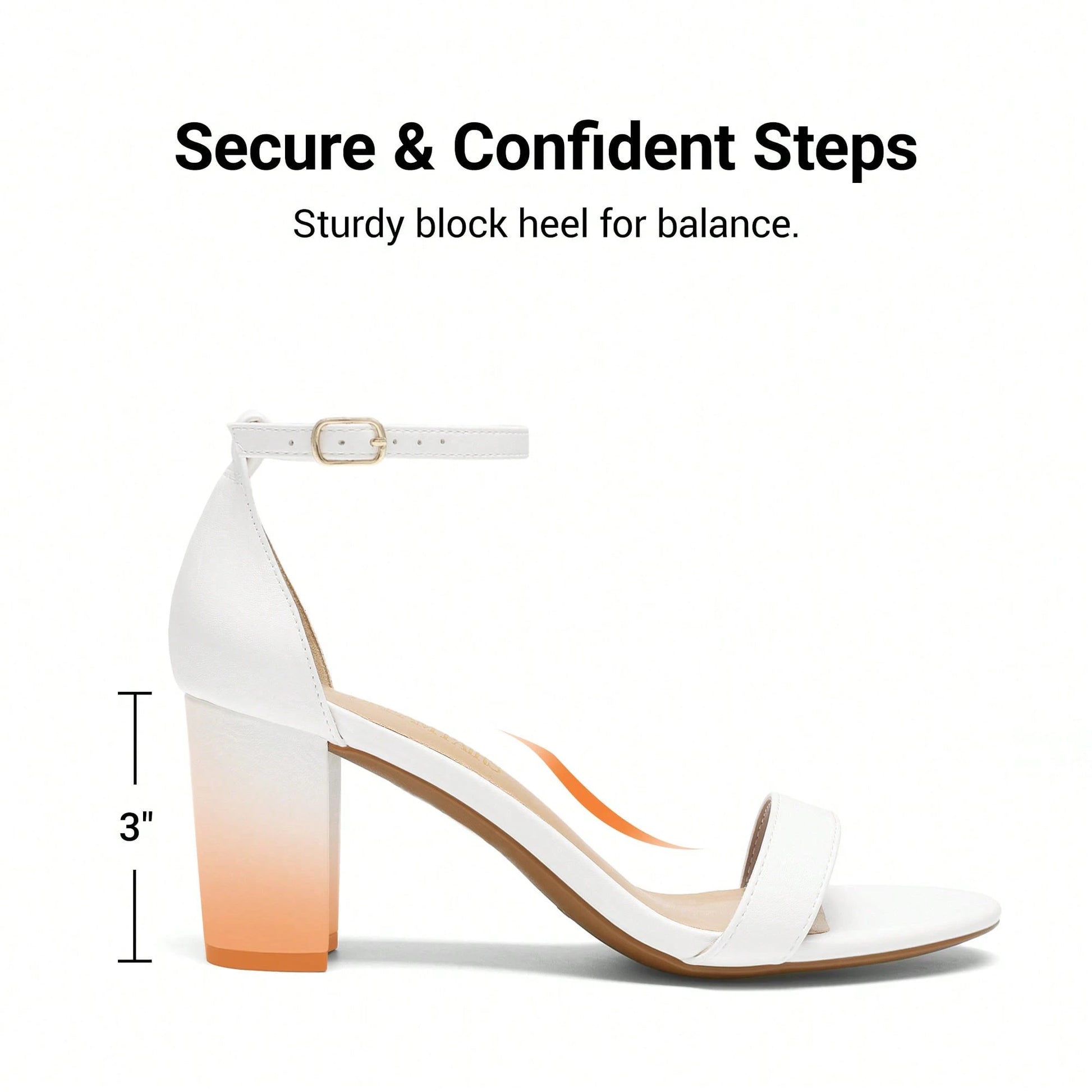 Women Classic Heeled Sandals With Adjustable Ankle Strap And Comfortable Chunky Heel For Festival Party Wedding Prom Spring Summer Daily Wearing