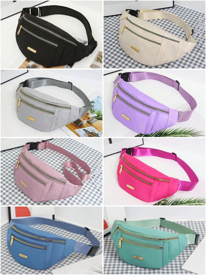 Women Fashion Waist Bag Casual Commute Sport Portable Shoulder Crossbody Bag With Multiple Pockets, Phone Pouch