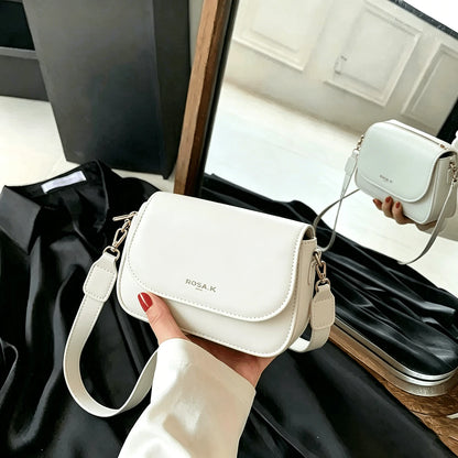 Women's Leather Shoulder Bags, Square Bags, Handbags, Crossbody Bags, And Arm-Crossing Strap Bags, Ideal For Office Workers, Commuters, And Students