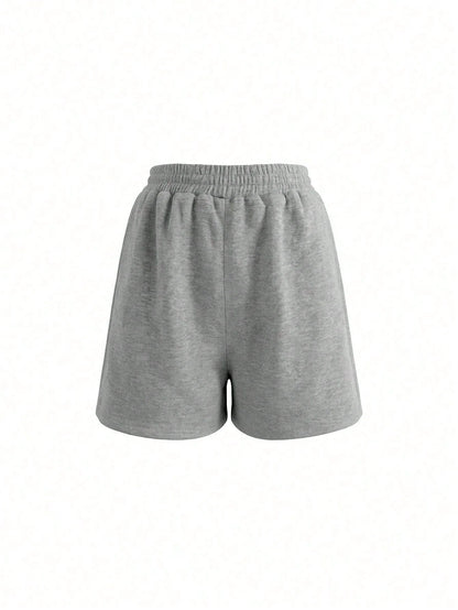 Women's Loose Casual Shorts, Elastic Waist, Versatile Style, Suitable For Beach, Brunch, Wedding, Back To School And Teacher Occasions
