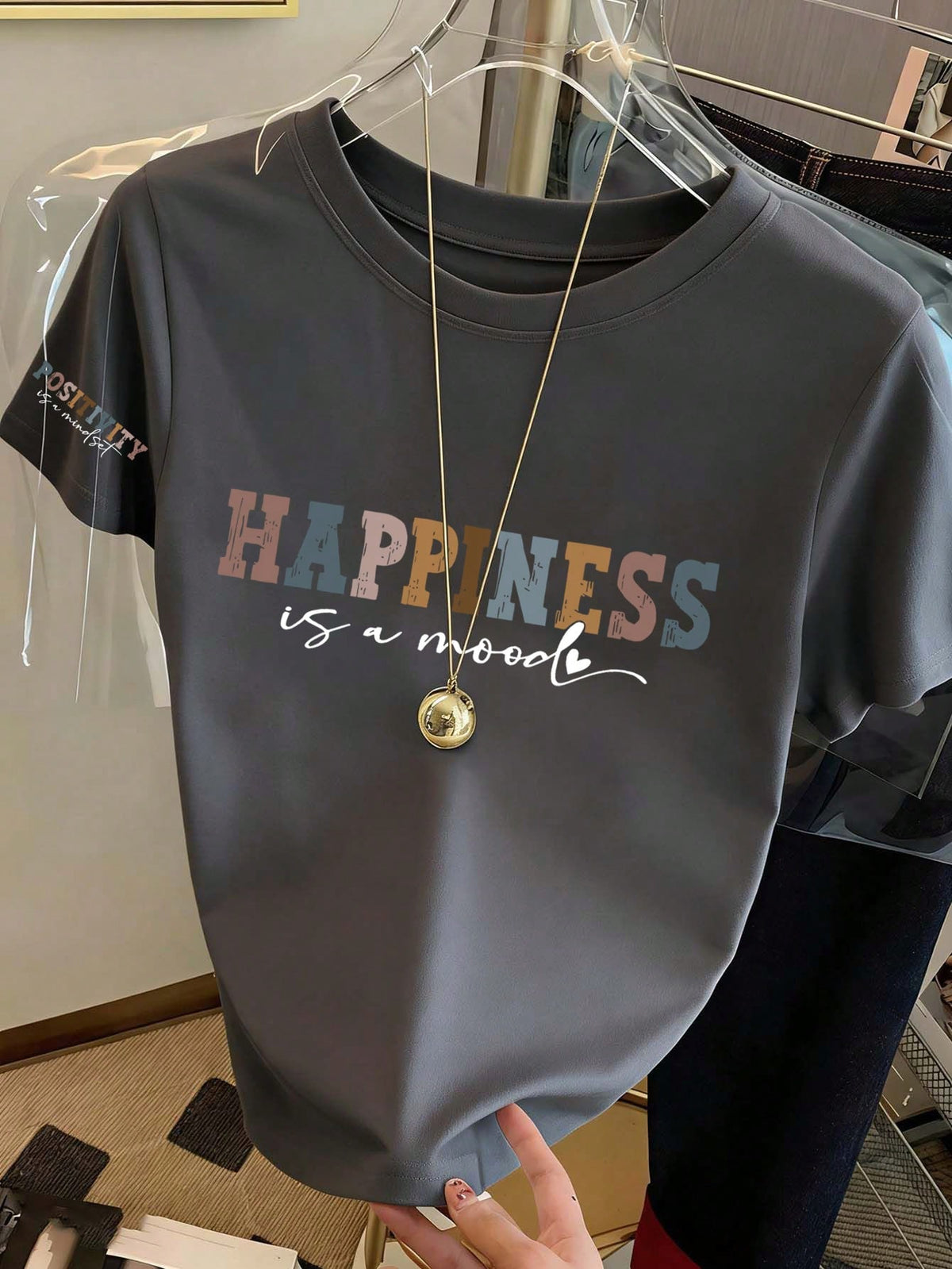 Women's New Minimalist Cute Pattern Casual Vacation Style Loose Versatile Round Neck Regular Fit Knit Short Sleeve T-Shirt, Daily Top Summer