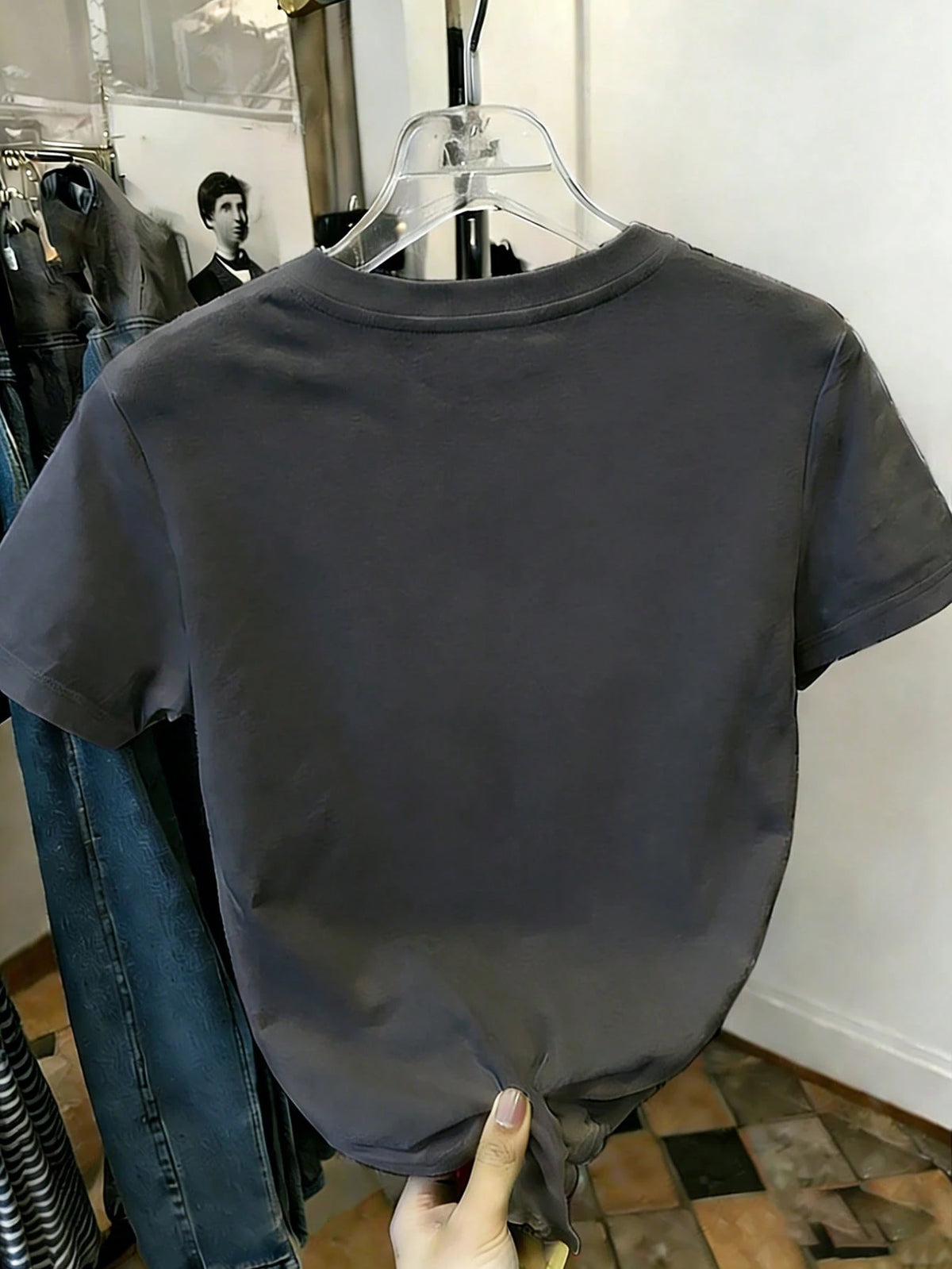 Women's New Minimalist Cute Pattern Casual Vacation Style Loose Versatile Round Neck Regular Fit Knit Short Sleeve T-Shirt, Daily Top Summer