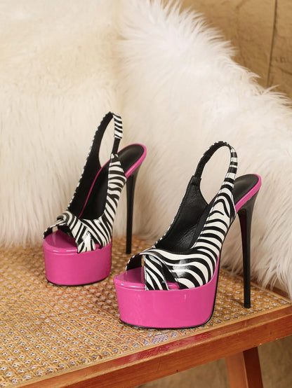 Women's Open Toe Strappy High Heel Sandals, Sexy Super High Heel Fashion Dress Shoes, Size 35-42, Club Shoes,Platform Heels For Women