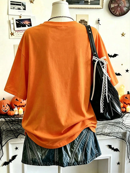 Women's Plus Size T-Shirt/Lauren Hill/Letter Print/Vintage T-Shirt/Women's Casual Ultra Loose Round Neck Top/Spring And Summer