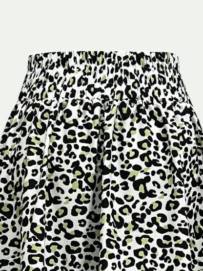 Women's Printed Pattern Casual Daily Vacation Leisure Skirt, Elastic Waist Slim Fit A-Line Long Lightweight Elegant Printed Women's Daily Casual Skirt