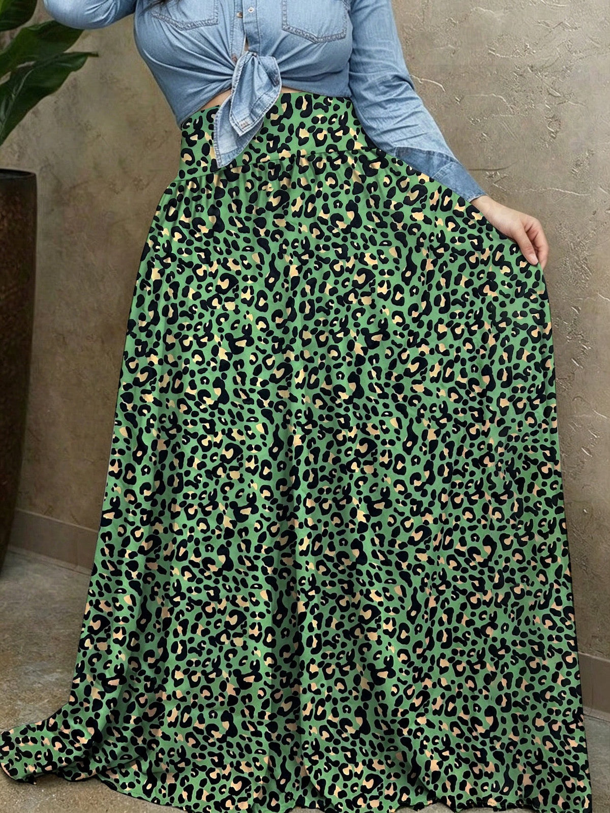 Women's Printed Pattern Casual Daily Vacation Leisure Skirt, Elastic Waist Slim Fit A-Line Long Lightweight Elegant Printed Women's Daily Casual Skirt