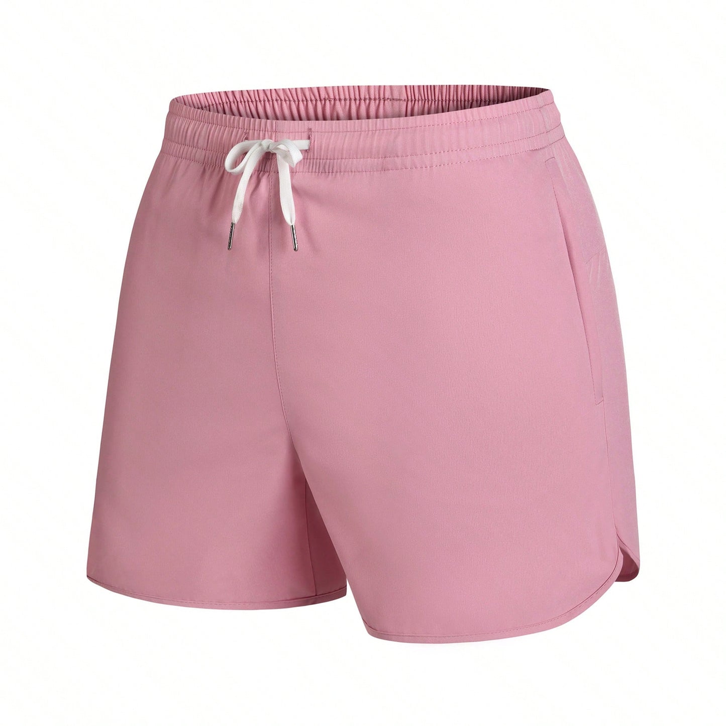 Women's Summer Drawstring Waist Solid Color Pocket Casual Versatile Daily Wear Outdoor Yoga Shorts Sports