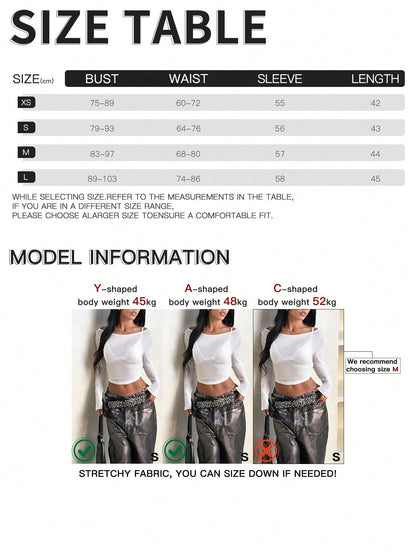 Women's Summer Lace Trim Long Sleeve Casual Top, Backless Design. Suitable For Birthday, Date, Vacation, Beach And Other Occasions. Spring Style Black, Chic & Elegant
