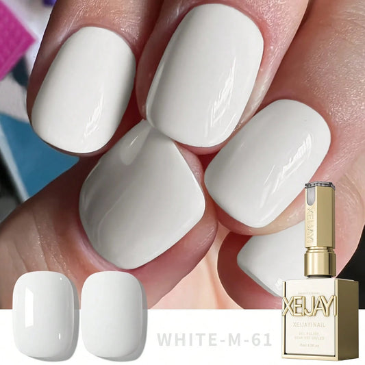 XEIJAYI 1Pc 15ML White Nail Gel Semi Permanent Nail Art Soaking UV LED Nail Salon DIY Nail Salon Gel For Spring And Summer