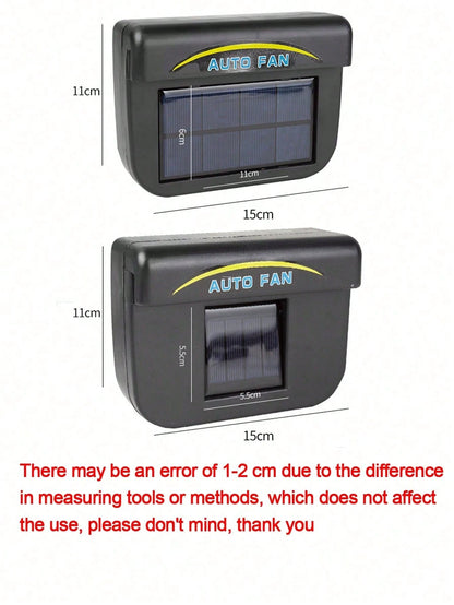 YAIUZGOO 2-In-1 USB & Solar Powered Car Cooling Fan, Car Window Ventilation Exhaust System, Portable Air Circulation Cooler For Cars, SUVs And Trucks