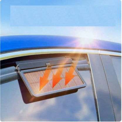YAIUZGOO 2-In-1 USB & Solar Powered Car Cooling Fan, Car Window Ventilation Exhaust System, Portable Air Circulation Cooler For Cars, SUVs And Trucks
