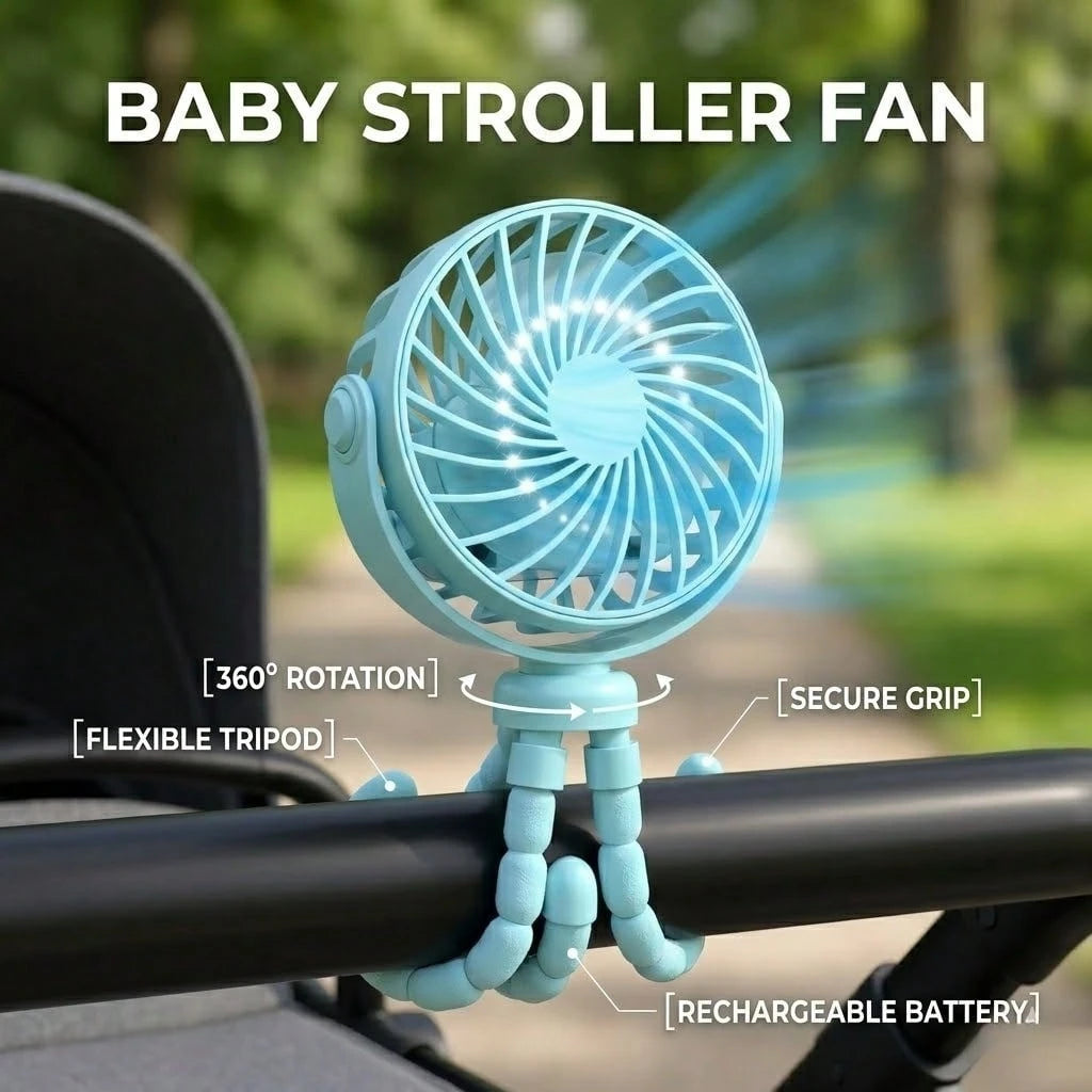 YAIUZGOO Car Clip On Fan With LED Display Smart Clip-On Fan-Rechargeable, Versatile Personal Airflow, Ideal For The Office, Car, Under An Umbrella, And While Traveling