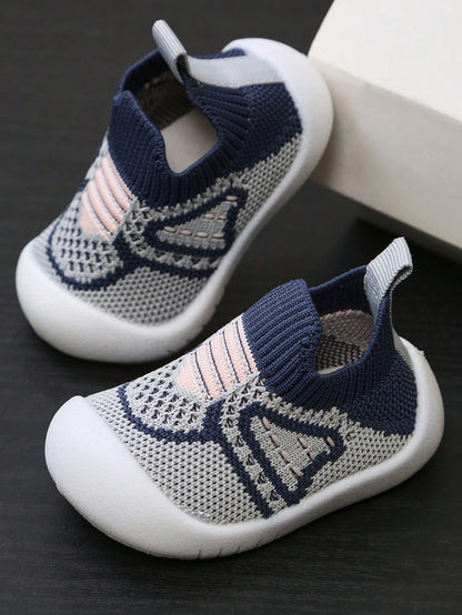 Yibubu Blue Baby Shoes Mesh Breathable Children Boys Shoes, Soft Sole Anti-Slip Newborn Walking Shoes Girls Shoes, Baby Outdoor Sports Shoes Toddler Shoes