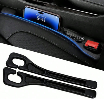 YIWSKJ Car Seat Gap Filler 2 Pack, Universal Fit No Drop Seat Guard With Storage Pocket, Car Seat Gap Plug Prevents Phones, Keys And Coins From Falling, Auto Accessories For SUV, Truck, Sedan