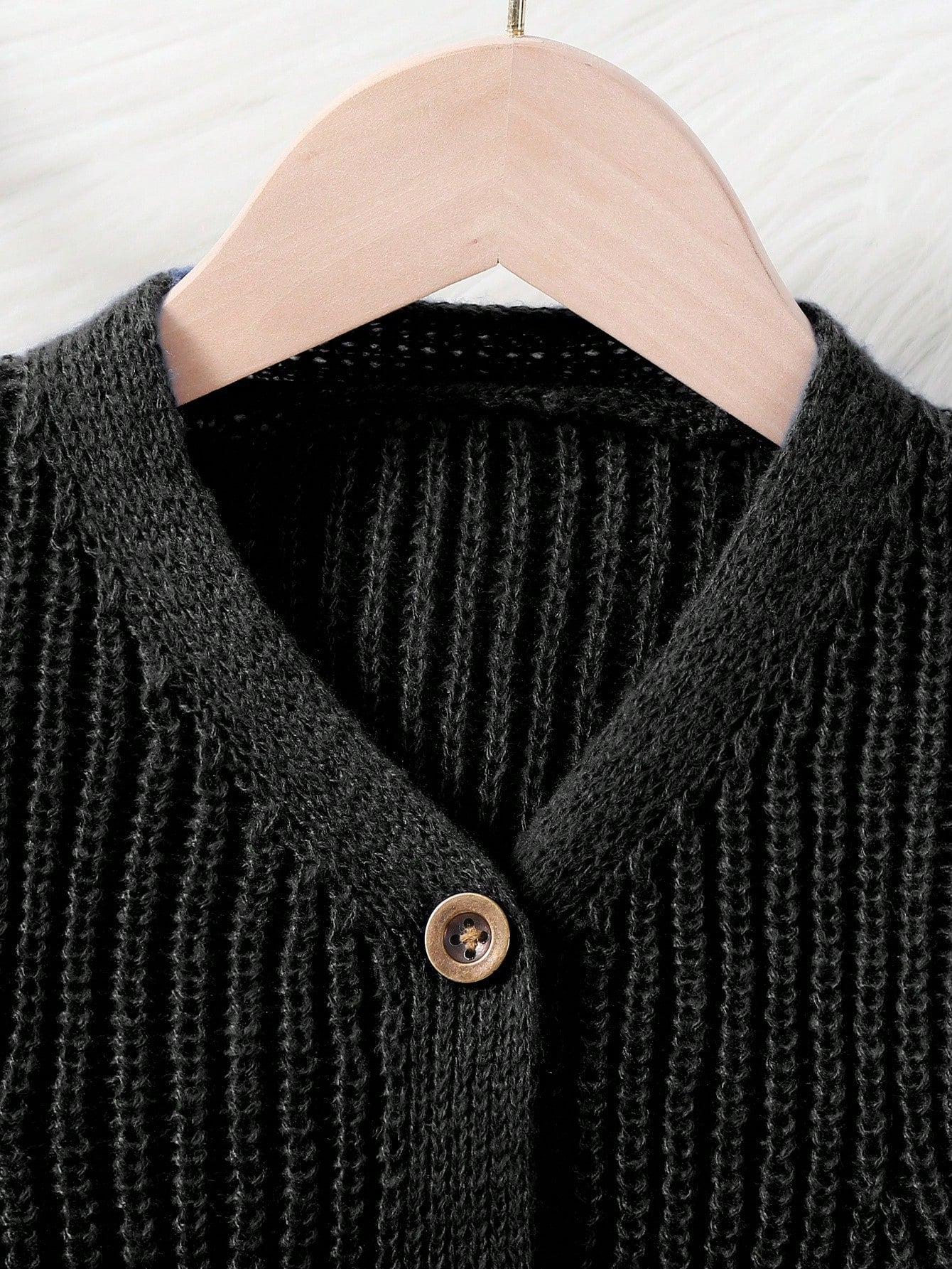 Young Girls Lightweight V-Neck Cardigans,Cozy Flared Sleeves Fashion Knitwear For Winter,School,Back-To-School,Daily Wear,Beige,White,Light Yellow