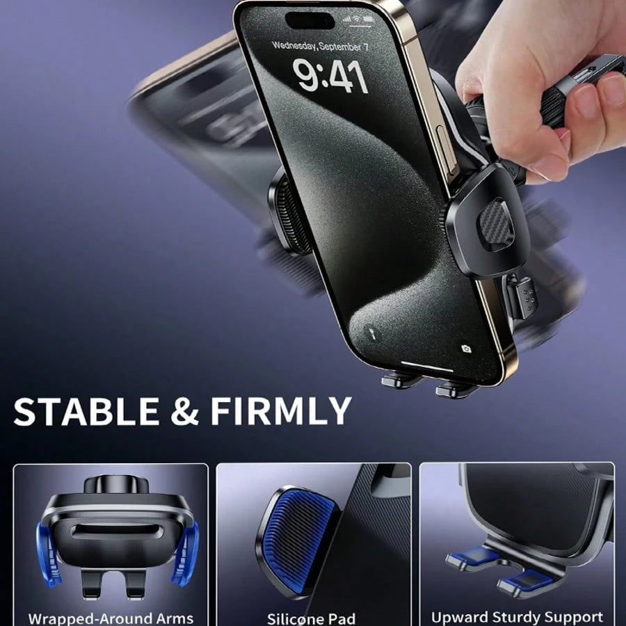 YWOR Pink Car Phone Holder, Universal Phone Clip, Suitable For Car Dashboard, Windshield And Window, Compatible With Thick Case Smartphones, Christmas Gift